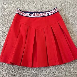 Minnie Mouse Red Pleated Skirt